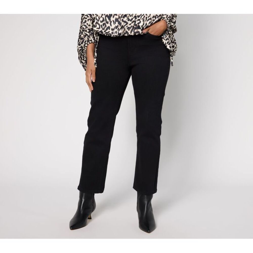 Fashion Women's Pants Sz 12 Luxe Ankle Jeans Black